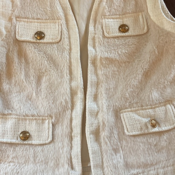 Alice Blue Cream Sleeveless Fleece Vest/ Size Large/ NWOT - Picture 3 of 6